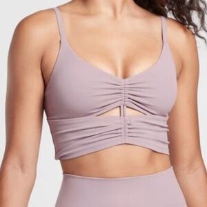 Athleta Cinch Sports Bra - dusty rose - M